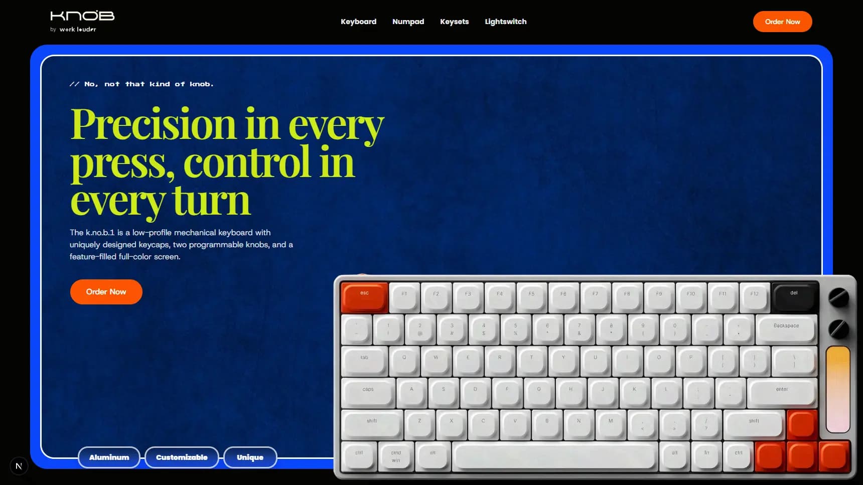 Knob mechanical keyboard storefront