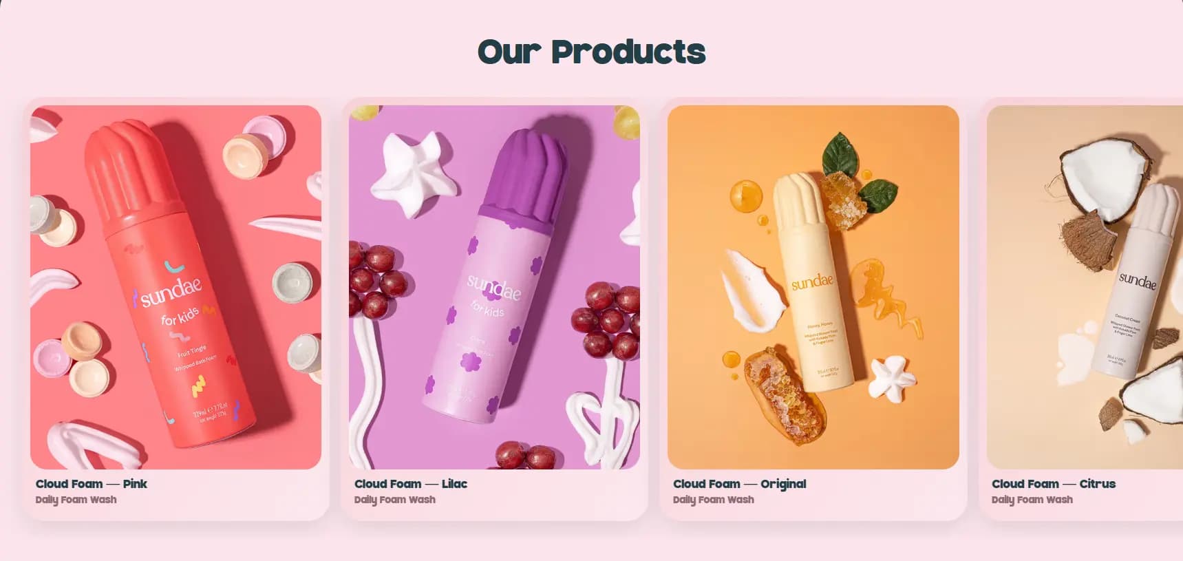 Sundae collection: e-commerce interface design