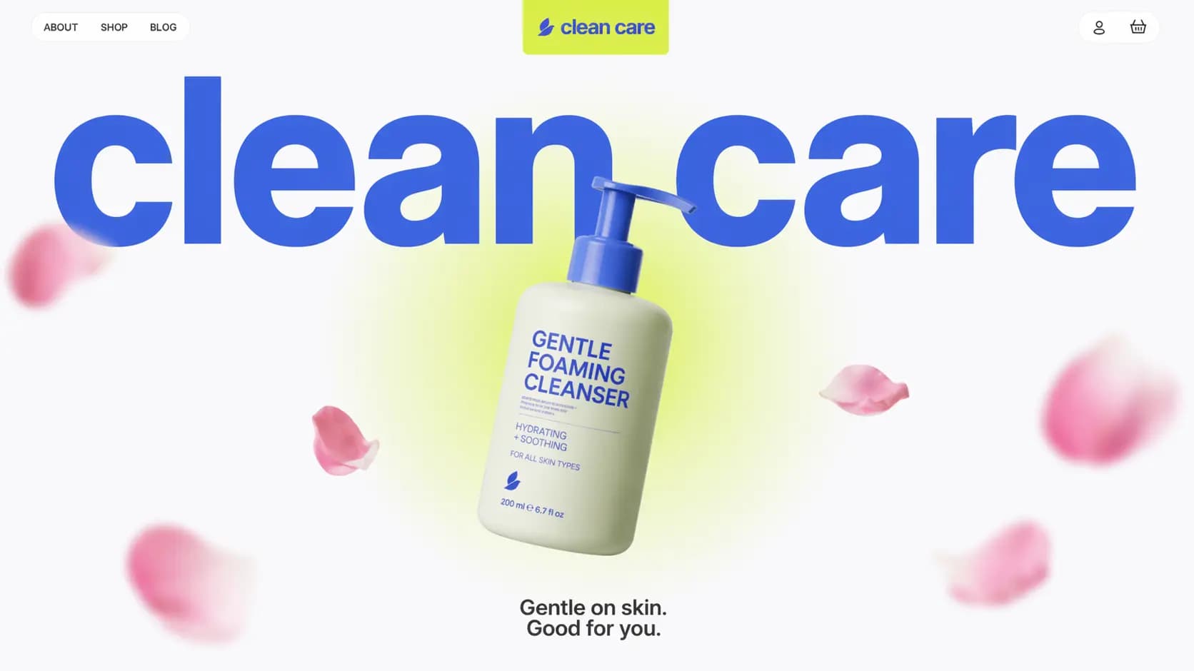 Clean Care: e-commerce interface design