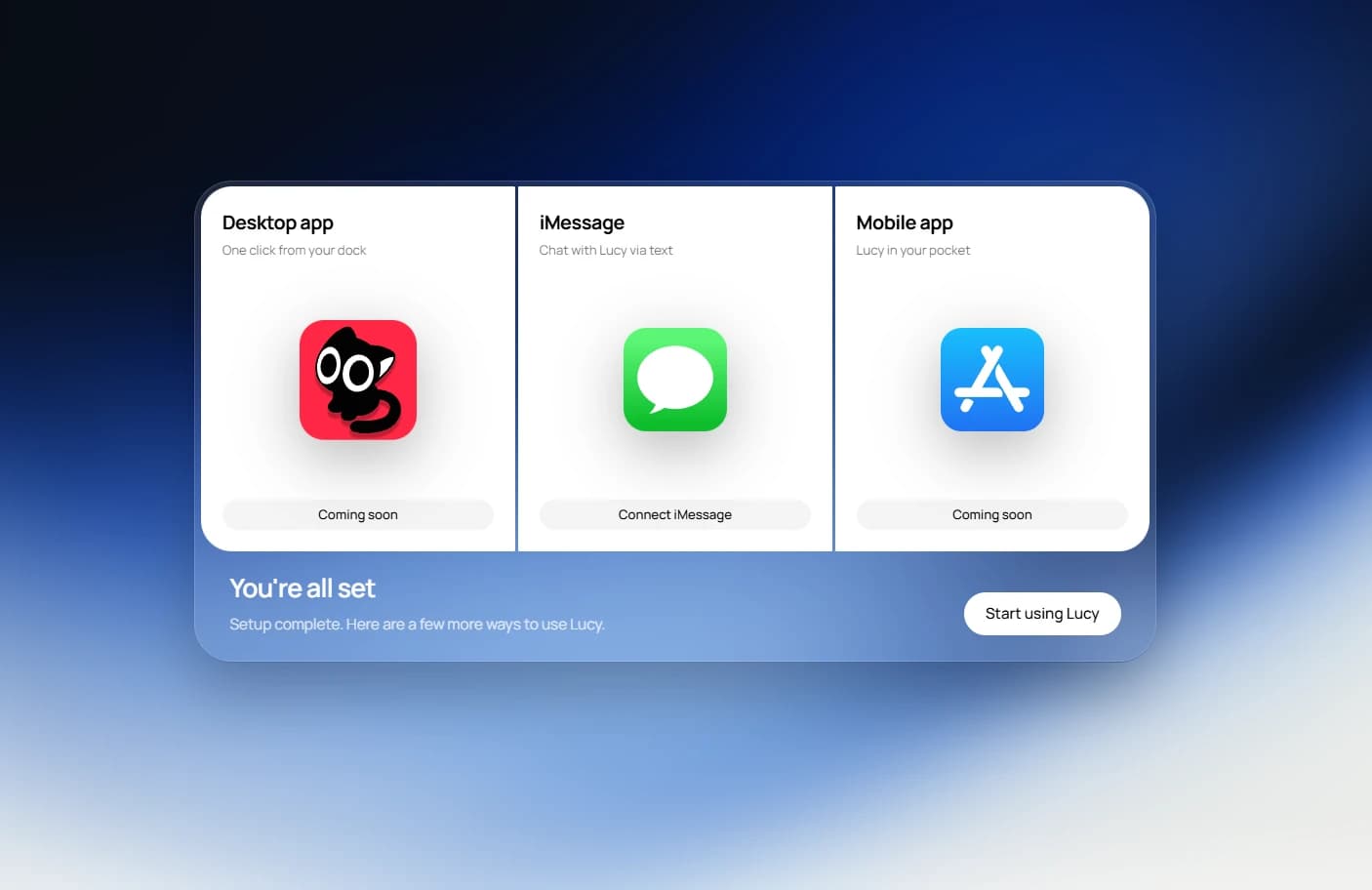 Lucy devices: product design interface design
