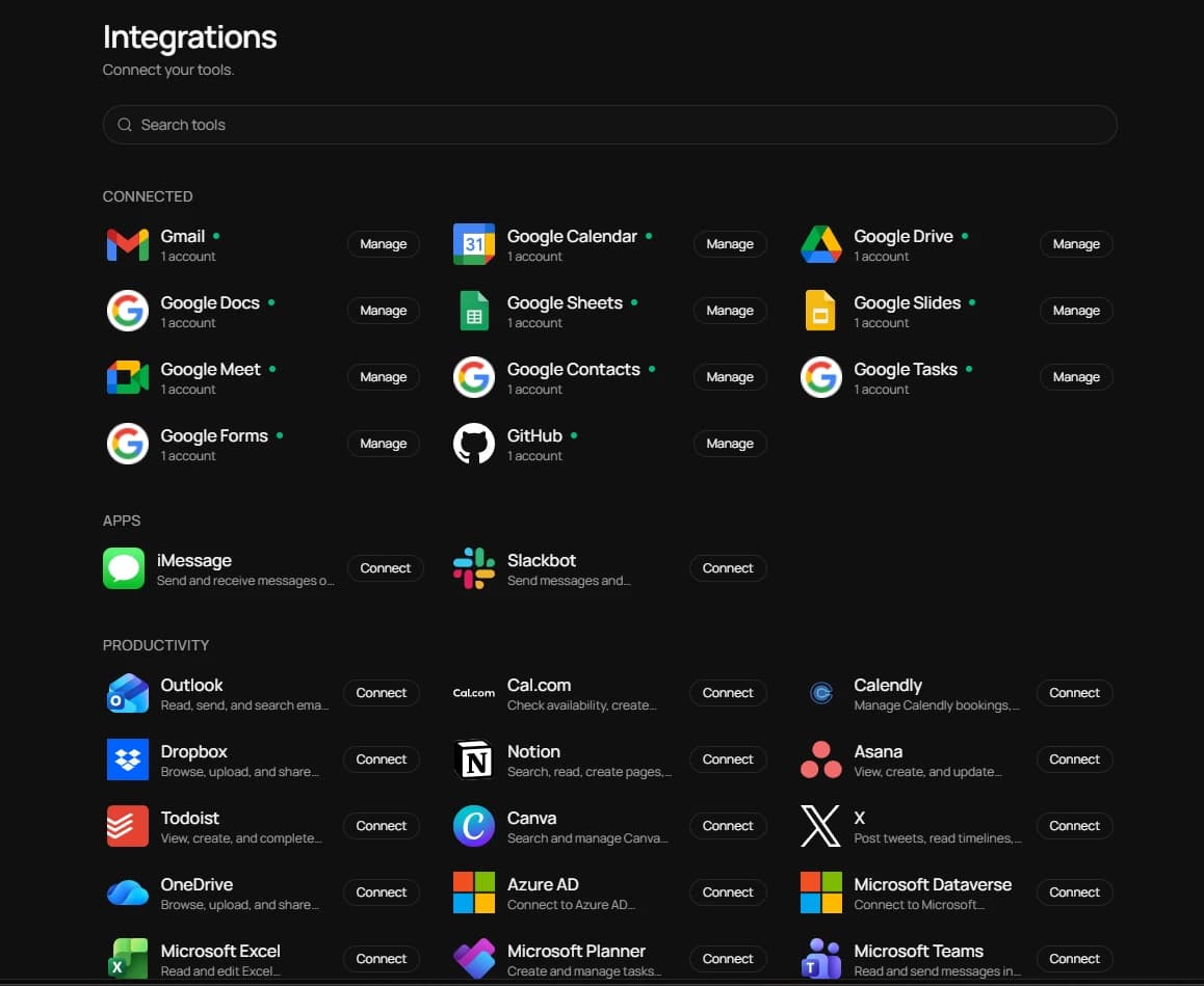 App integrations: interface design interface design